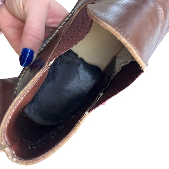 Vulcan Men’s Size 7.5 M Chestnut Brown Leather Slip On, Dress Shoes Vintage 50’s main image 13